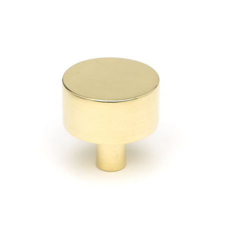 This is an image showing From The Anvil - Polished Brass Kelso Cabinet Knob - 32mm (No Rose) available from T.H Wiggans Architectural Ironmongery in Kendal, quick delivery and discounted prices