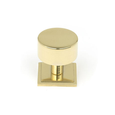 This is an image showing From The Anvil - Polished Brass Kelso Cabinet Knob - 32mm (Square) available from T.H Wiggans Architectural Ironmongery in Kendal, quick delivery and discounted prices