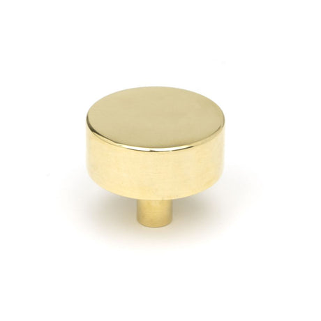 This is an image showing From The Anvil - Polished Brass Kelso Cabinet Knob - 38mm (No Rose) available from T.H Wiggans Architectural Ironmongery in Kendal, quick delivery and discounted prices