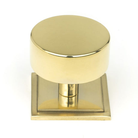 This is an image showing From The Anvil - Polished Brass Kelso Cabinet Knob - 38mm (Square) available from T.H Wiggans Architectural Ironmongery in Kendal, quick delivery and discounted prices