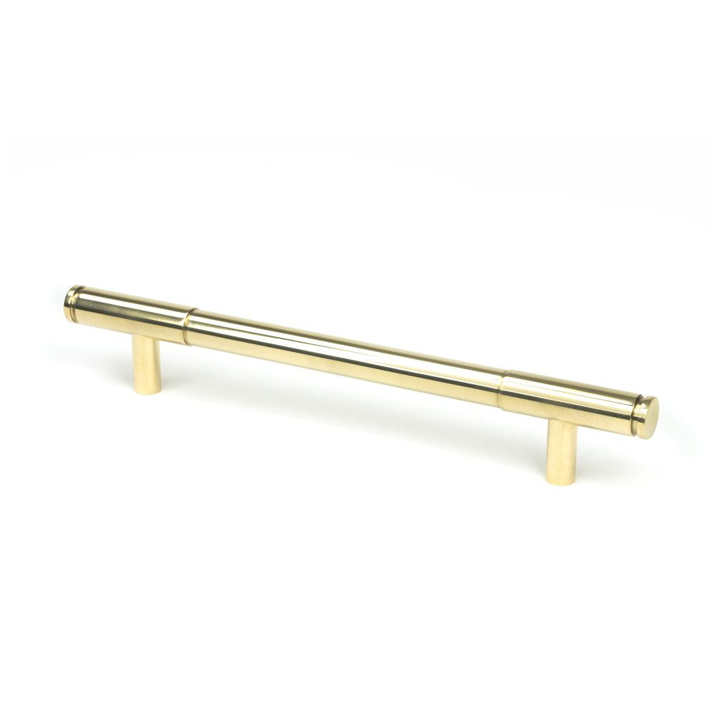 This is an image showing From The Anvil - Polished Brass Kelso Pull Handle - Medium available from T.H Wiggans Architectural Ironmongery in Kendal, quick delivery and discounted prices