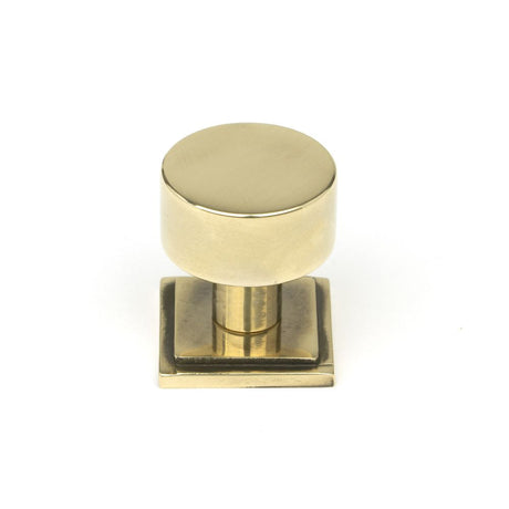 This is an image showing From The Anvil - Aged Brass Kelso Cabinet Knob - 25mm (Square) available from T.H Wiggans Architectural Ironmongery in Kendal, quick delivery and discounted prices