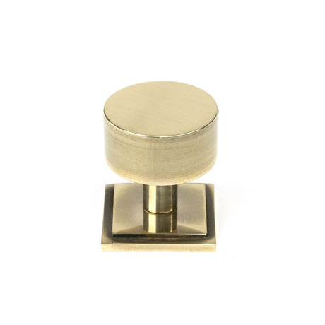 This is an image showing From The Anvil - Aged Brass Kelso Cabinet Knob - 32mm (Square) available from T.H Wiggans Architectural Ironmongery in Kendal, quick delivery and discounted prices