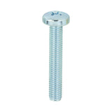 This is an image showing TIMCO Metric Threaded Machine Screws - PZ - Pan Head - Zinc - M5 x 30 - 100 Pieces Box available from T.H Wiggans Ironmongery in Kendal, quick delivery at discounted prices.