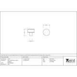 This is an image showing From The Anvil - Polished Nickel Kelso Cabinet Knob - 25mm (No Rose) available from trade door handles, quick delivery and discounted prices