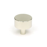 This is an image showing From The Anvil - Polished Nickel Kelso Cabinet Knob - 32mm (No Rose) available from T.H Wiggans Architectural Ironmongery in Kendal, quick delivery and discounted prices