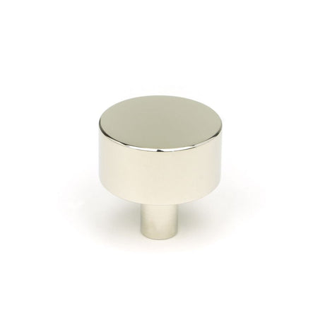 This is an image showing From The Anvil - Polished Nickel Kelso Cabinet Knob - 32mm (No Rose) available from T.H Wiggans Architectural Ironmongery in Kendal, quick delivery and discounted prices