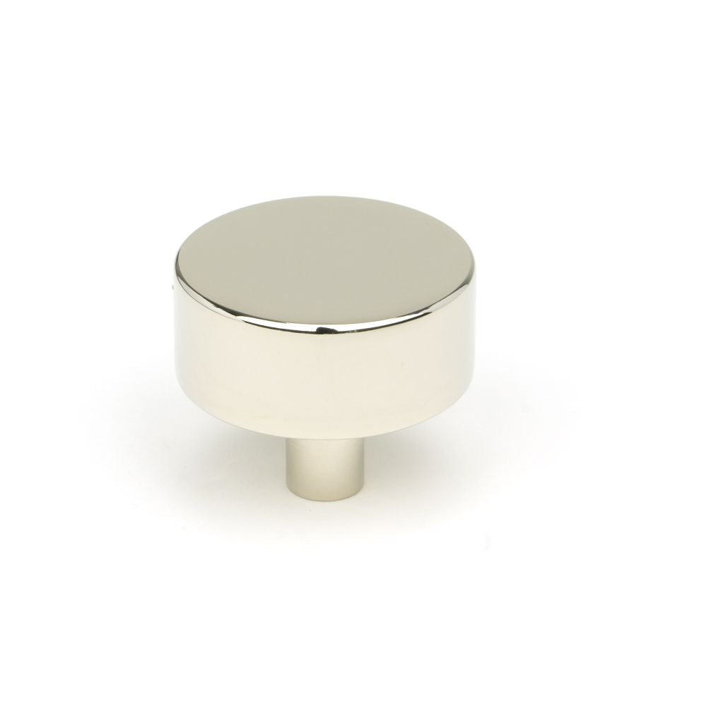 This is an image showing From The Anvil - Polished Nickel Kelso Cabinet Knob - 38mm (No rose) available from T.H Wiggans Architectural Ironmongery in Kendal, quick delivery and discounted prices