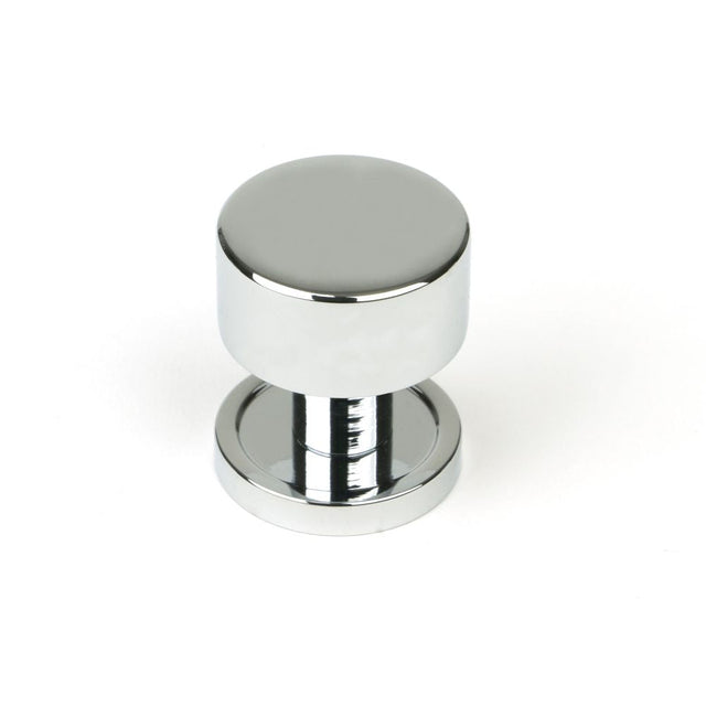 This is an image showing From The Anvil - Polished Chrome Kelso Cabinet Knob - 25mm (Plain) available from T.H Wiggans Architectural Ironmongery in Kendal, quick delivery and discounted prices