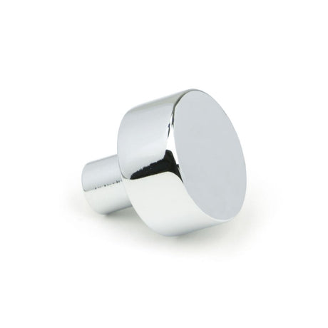 This is an image showing From The Anvil - Polished Chrome Kelso Cabinet Knob - 25mm (No rose) available from trade door handles, quick delivery and discounted prices