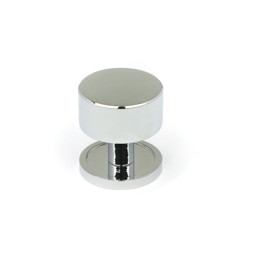This is an image showing From The Anvil - Polished Chrome Kelso Cabinet Knob - 32mm (Plain) available from T.H Wiggans Architectural Ironmongery in Kendal, quick delivery and discounted prices