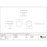 This is an image showing From The Anvil - Polished Chrome Kelso Cabinet Knob - 38mm (Plain) available from trade door handles, quick delivery and discounted prices