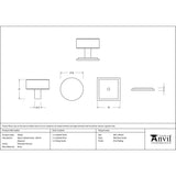 This is an image showing From The Anvil - Polished Chrome Kelso Cabinet Knob - 38mm (Square) available from trade door handles, quick delivery and discounted prices