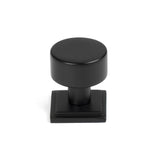 This is an image showing From The Anvil - Matt Black Kelso Cabinet Knob - 25mm (Square) available from T.H Wiggans Architectural Ironmongery in Kendal, quick delivery and discounted prices