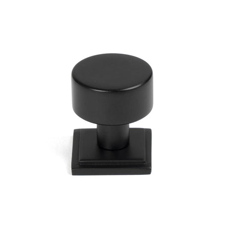 This is an image showing From The Anvil - Matt Black Kelso Cabinet Knob - 25mm (Square) available from T.H Wiggans Architectural Ironmongery in Kendal, quick delivery and discounted prices