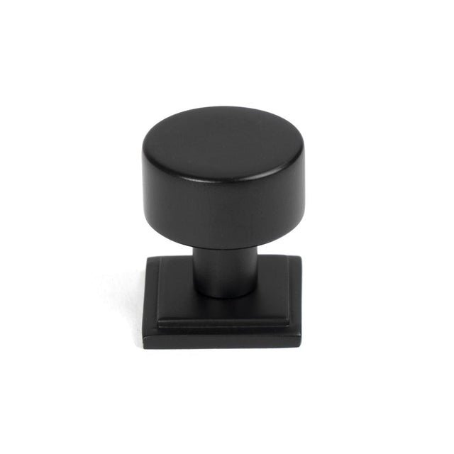 This is an image showing From The Anvil - Matt Black Kelso Cabinet Knob - 25mm (Square) available from T.H Wiggans Architectural Ironmongery in Kendal, quick delivery and discounted prices