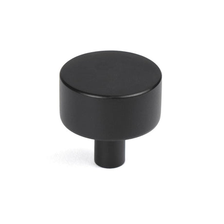 This is an image showing From The Anvil - Matt Black Kelso Cabinet Knob - 32mm (No rose) available from T.H Wiggans Architectural Ironmongery in Kendal, quick delivery and discounted prices