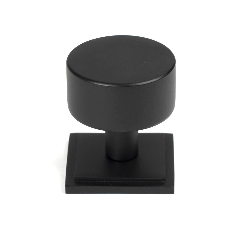 This is an image showing From The Anvil - Matt Black Kelso Cabinet Knob - 32mm (Square) available from T.H Wiggans Architectural Ironmongery in Kendal, quick delivery and discounted prices