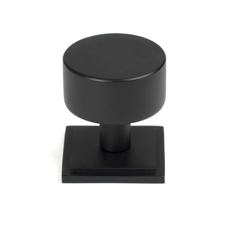 This is an image showing From The Anvil - Matt Black Kelso Cabinet Knob - 32mm (Square) available from T.H Wiggans Architectural Ironmongery in Kendal, quick delivery and discounted prices