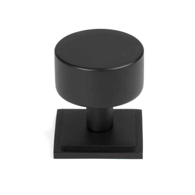 This is an image showing From The Anvil - Matt Black Kelso Cabinet Knob - 32mm (Square) available from T.H Wiggans Architectural Ironmongery in Kendal, quick delivery and discounted prices