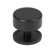 This is an image showing From The Anvil - Matt Black Kelso Cabinet Knob - 38mm (Plain) available from T.H Wiggans Architectural Ironmongery in Kendal, quick delivery and discounted prices