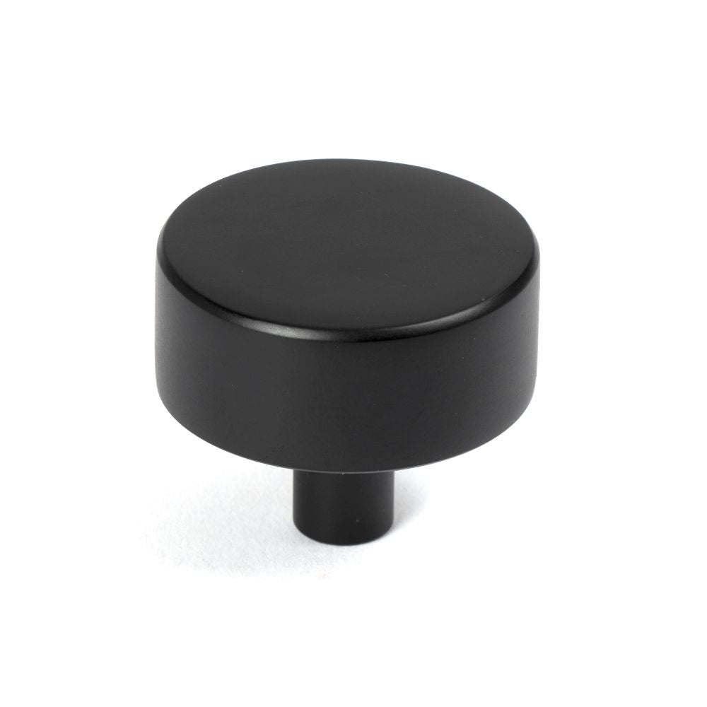 This is an image showing From The Anvil - Matt Black Kelso Cabinet Knob - 38mm (No rose) available from T.H Wiggans Architectural Ironmongery in Kendal, quick delivery and discounted prices
