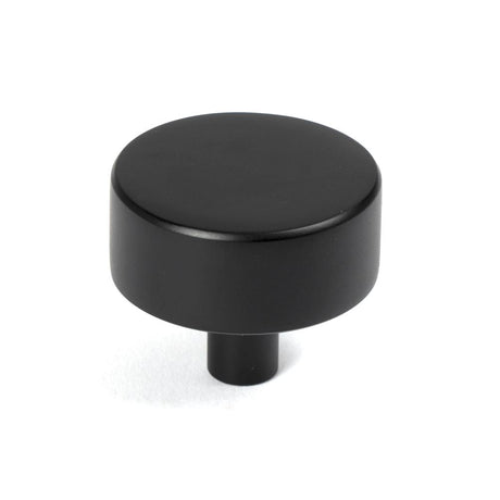 This is an image showing From The Anvil - Matt Black Kelso Cabinet Knob - 38mm (No rose) available from T.H Wiggans Architectural Ironmongery in Kendal, quick delivery and discounted prices