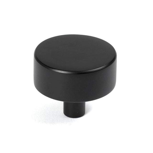 This is an image showing From The Anvil - Matt Black Kelso Cabinet Knob - 38mm (No rose) available from T.H Wiggans Architectural Ironmongery in Kendal, quick delivery and discounted prices