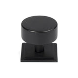 This is an image showing From The Anvil - Matt Black Kelso Cabinet Knob - 38mm (Square) available from T.H Wiggans Architectural Ironmongery in Kendal, quick delivery and discounted prices