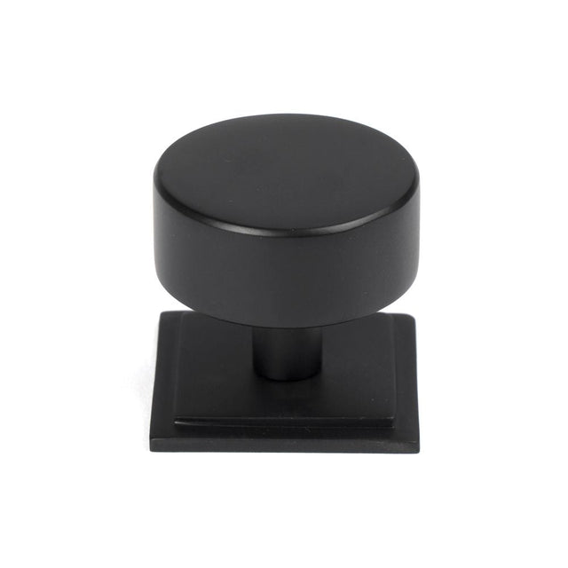 This is an image showing From The Anvil - Matt Black Kelso Cabinet Knob - 38mm (Square) available from T.H Wiggans Architectural Ironmongery in Kendal, quick delivery and discounted prices