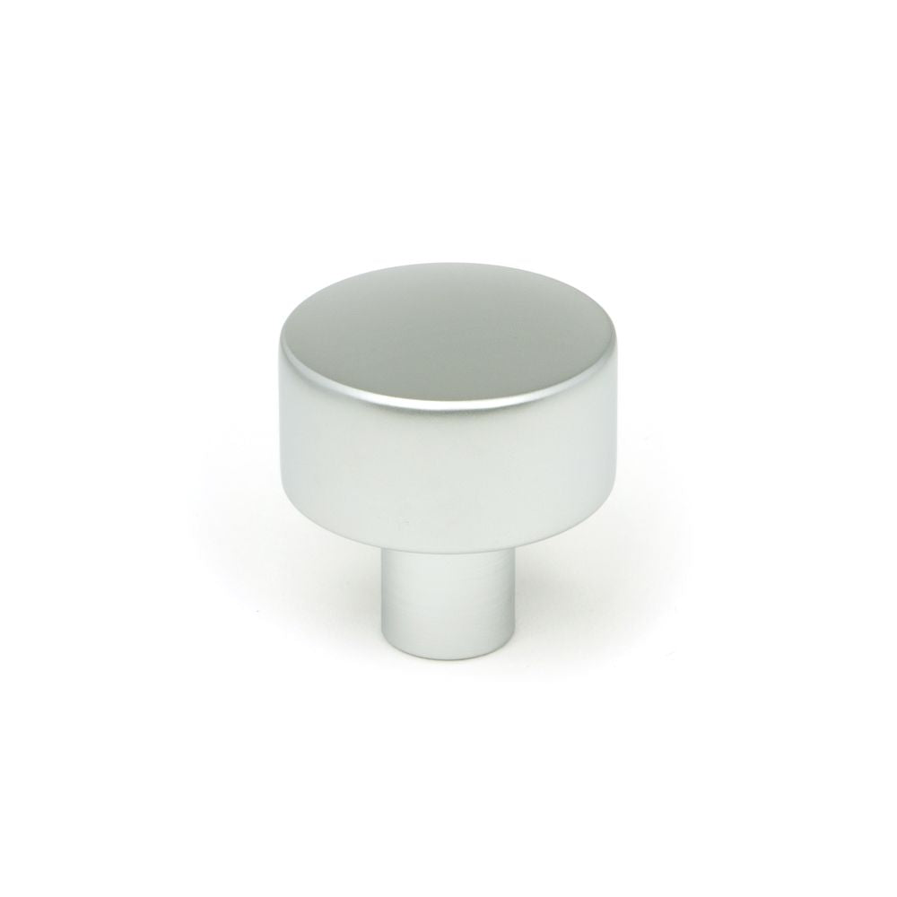 This is an image showing From The Anvil - Satin Chrome Kelso Cabinet Knob - 25mm (No rose) available from T.H Wiggans Architectural Ironmongery in Kendal, quick delivery and discounted prices
