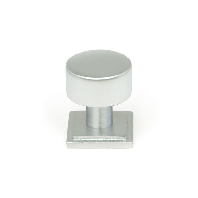 This is an image showing From The Anvil - Satin Chrome Kelso Cabinet Knob - 25mm (Square) available from T.H Wiggans Architectural Ironmongery in Kendal, quick delivery and discounted prices