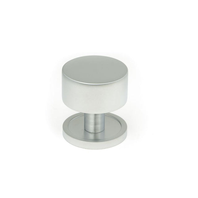 This is an image showing From The Anvil - Satin Chrome Kelso Cabinet Knob - 32mm (Plain) available from T.H Wiggans Architectural Ironmongery in Kendal, quick delivery and discounted prices