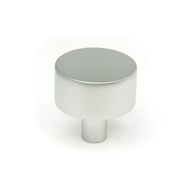 This is an image showing From The Anvil - Satin Chrome Kelso Cabinet Knob - 32mm (No rose) available from T.H Wiggans Architectural Ironmongery in Kendal, quick delivery and discounted prices