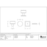 This is an image showing From The Anvil - Satin Chrome Kelso Cabinet Knob - 32mm (Square) available from trade door handles, quick delivery and discounted prices