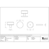 This is an image showing From The Anvil - Satin Chrome Kelso Cabinet Knob - 38mm (Plain) available from trade door handles, quick delivery and discounted prices