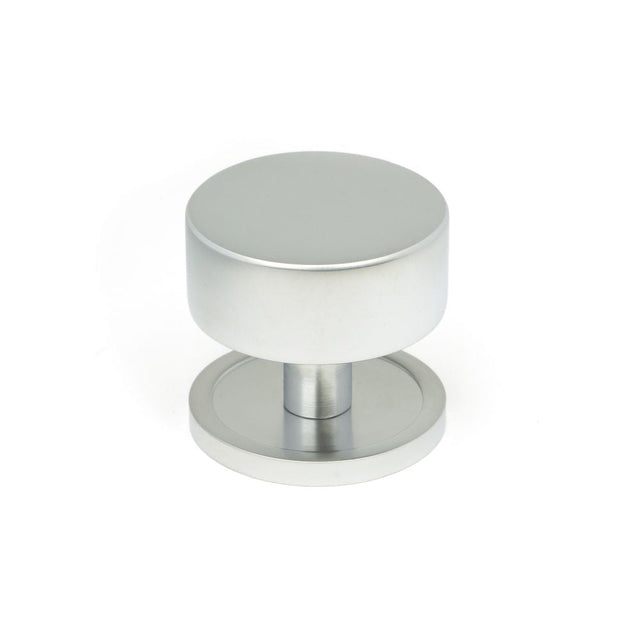 This is an image showing From The Anvil - Satin Chrome Kelso Cabinet Knob - 38mm (Plain) available from T.H Wiggans Architectural Ironmongery in Kendal, quick delivery and discounted prices