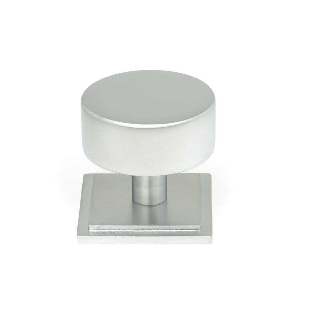 This is an image showing From The Anvil - Satin Chrome Kelso Cabinet Knob - 38mm (Square) available from T.H Wiggans Architectural Ironmongery in Kendal, quick delivery and discounted prices