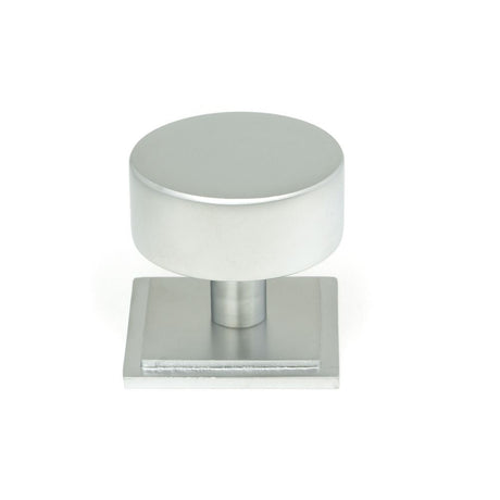 This is an image showing From The Anvil - Satin Chrome Kelso Cabinet Knob - 38mm (Square) available from T.H Wiggans Architectural Ironmongery in Kendal, quick delivery and discounted prices