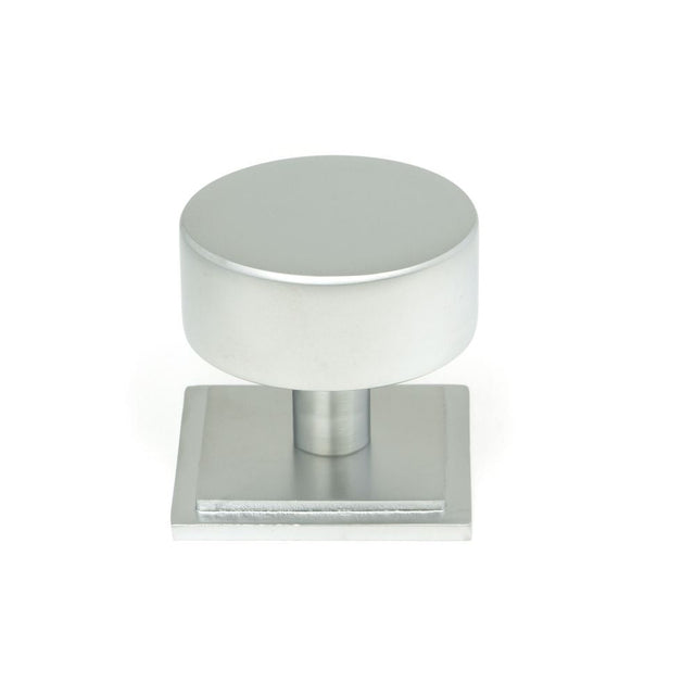 This is an image showing From The Anvil - Satin Chrome Kelso Cabinet Knob - 38mm (Square) available from T.H Wiggans Architectural Ironmongery in Kendal, quick delivery and discounted prices