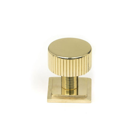 This is an image showing From The Anvil - Polished Brass Judd Cabinet Knob - 25mm (Square) available from T.H Wiggans Architectural Ironmongery in Kendal, quick delivery and discounted prices