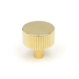 This is an image showing From The Anvil - Polished Brass Judd Cabinet Knob - 32mm (No Rose) available from T.H Wiggans Architectural Ironmongery in Kendal, quick delivery and discounted prices