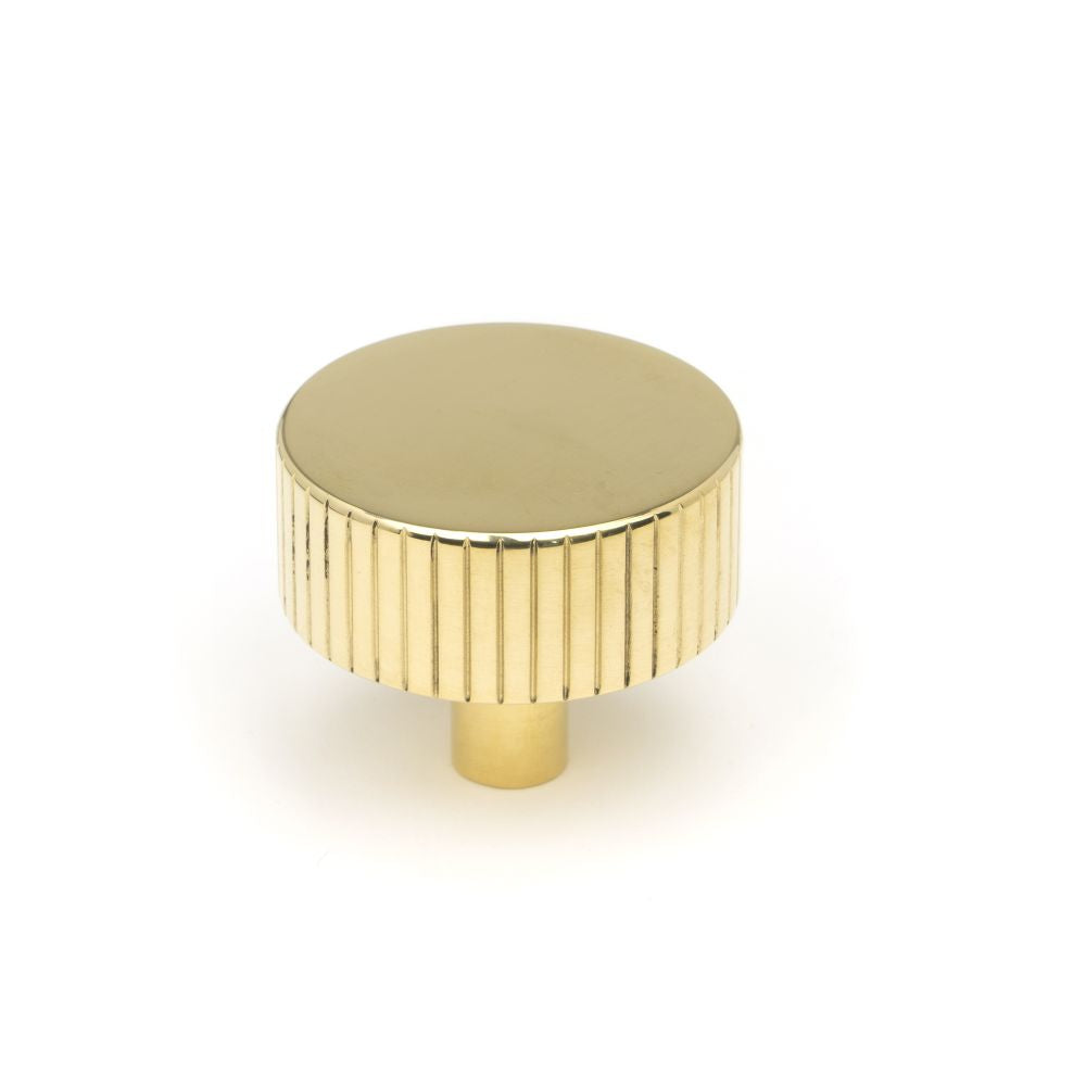This is an image showing From The Anvil - Polished Brass Judd Cabinet Knob - 38mm (No Rose) available from T.H Wiggans Architectural Ironmongery in Kendal, quick delivery and discounted prices