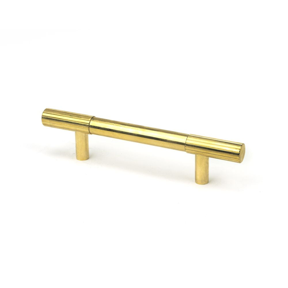 This is an image showing From The Anvil - Polished Brass Judd Pull Handle - Small available from T.H Wiggans Architectural Ironmongery in Kendal, quick delivery and discounted prices