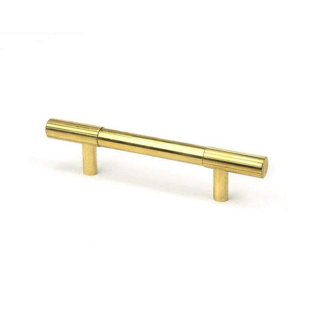 This is an image showing From The Anvil - Polished Brass Judd Pull Handle - Small available from T.H Wiggans Architectural Ironmongery in Kendal, quick delivery and discounted prices