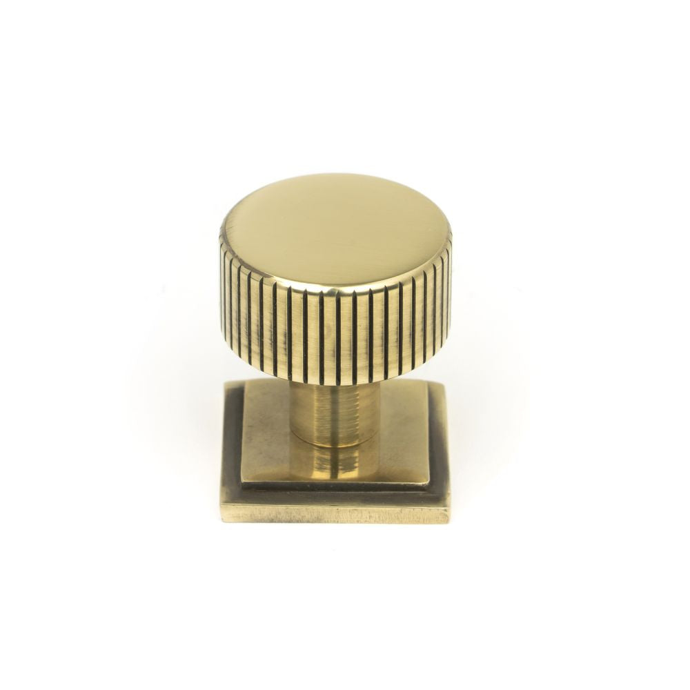This is an image showing From The Anvil - Aged Brass Judd Cabinet Knob - 25mm (Square) available from T.H Wiggans Architectural Ironmongery in Kendal, quick delivery and discounted prices