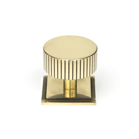 This is an image showing From The Anvil - Aged Brass Judd Cabinet Knob - 38mm (Square) available from T.H Wiggans Architectural Ironmongery in Kendal, quick delivery and discounted prices
