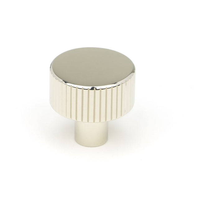 This is an image showing From The Anvil - Polished Nickel Judd Cabinet Knob - 25mm (No rose) available from T.H Wiggans Architectural Ironmongery in Kendal, quick delivery and discounted prices