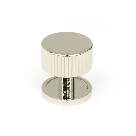 This is an image showing From The Anvil - Polished Nickel Judd Cabinet Knob - 32mm (Plain) available from T.H Wiggans Architectural Ironmongery in Kendal, quick delivery and discounted prices