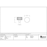 This is an image showing From The Anvil - Polished Nickel Judd Cabinet Knob - 32mm (No rose) available from trade door handles, quick delivery and discounted prices